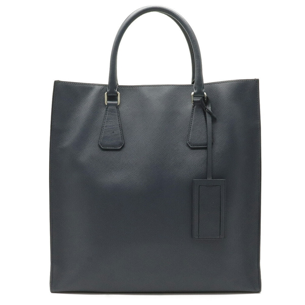 Prada SAFFIANO Tote Bag Business Leather BALTICO Navy Blue